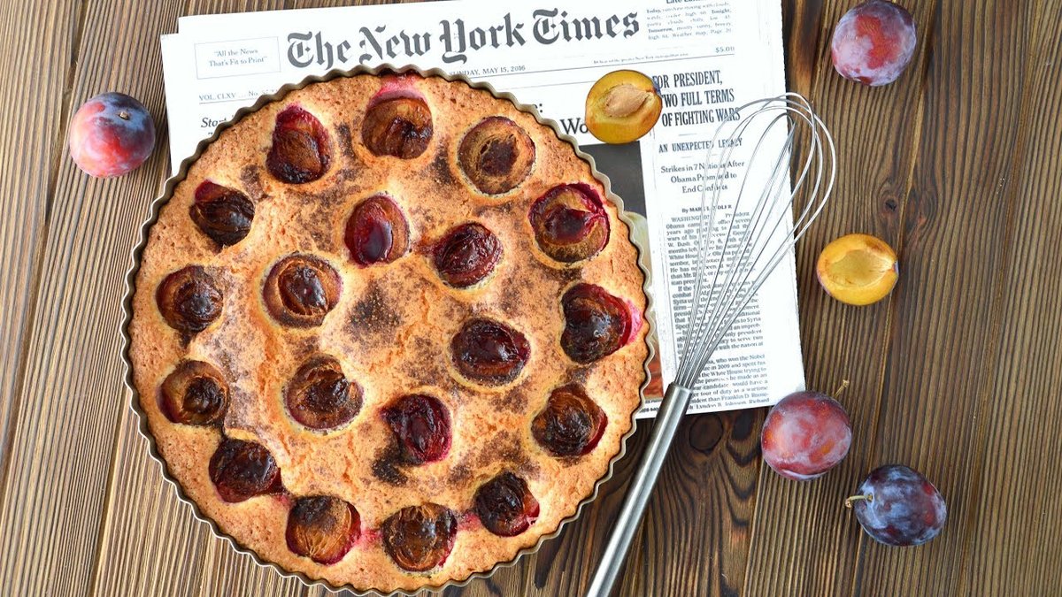 Сливовый пирог рецепт из The New York Times