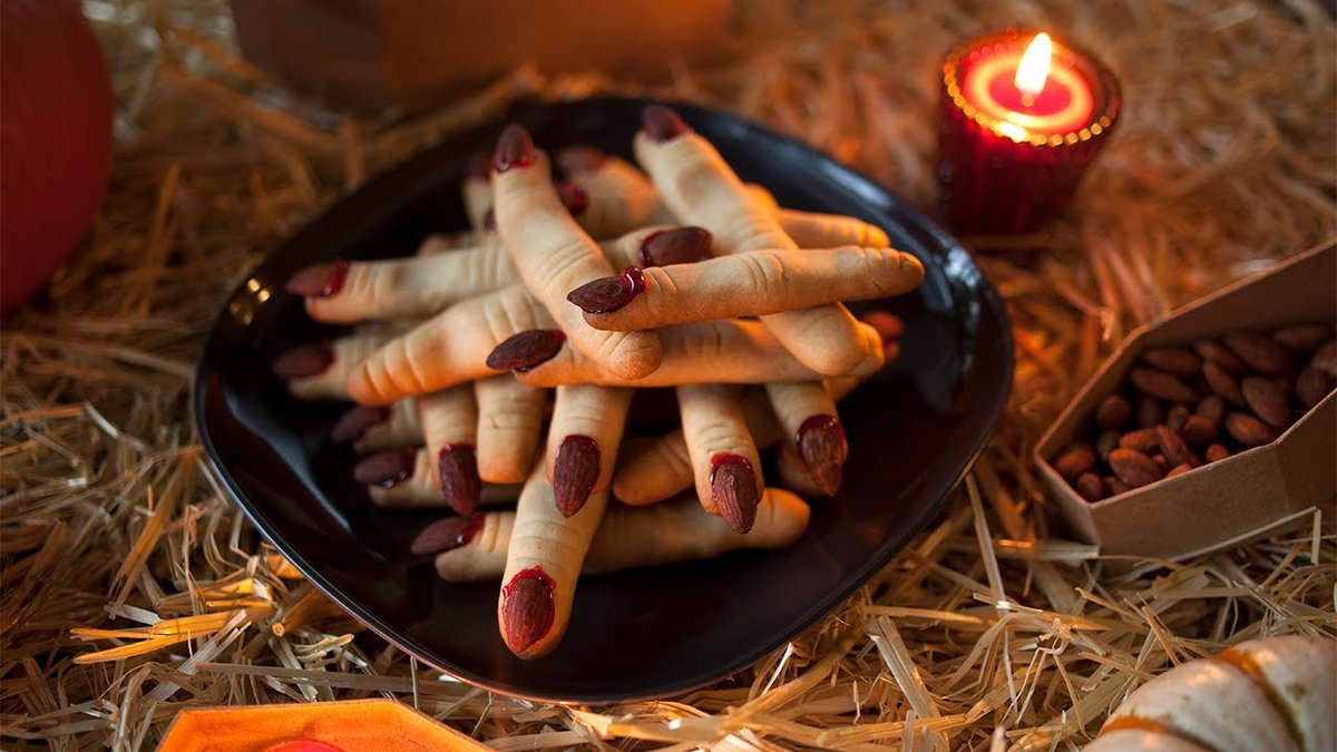 Пальцы ведьмы – видео – рецепт печенья на Хэллоуин 2020